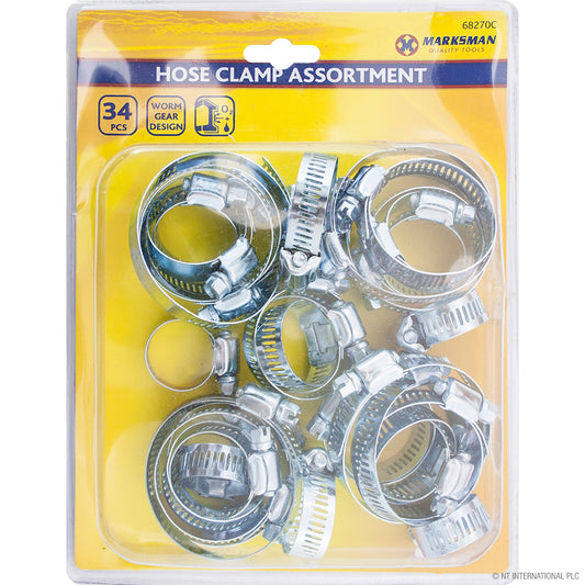 Assortiment de colliers de serrage Premium 34 pièces - Solution de serrage sûre et polyvalente pour tous vos projets