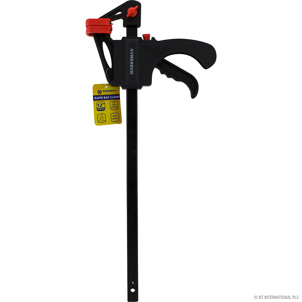 Serre-joint rapide robuste 12" / 30cm - Finition noire élégante pour un travail du bois de précision