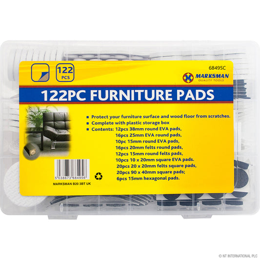 Protective Furniture Pads Set - 122pc Assorted Cushioning Pads in Durable Blowcase