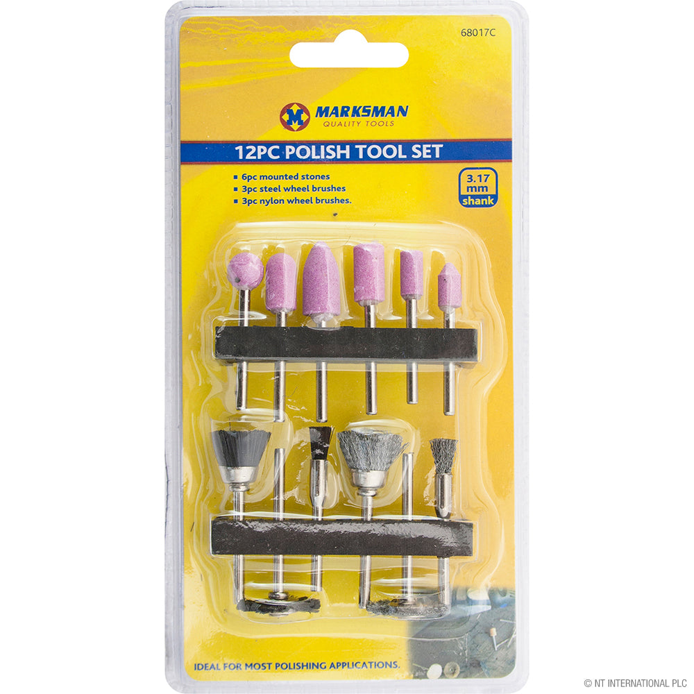 Kit d'outils de polissage professionnel 12 pièces - Kit de lustrage et de polissage de qualité supérieure pour une finition impeccable