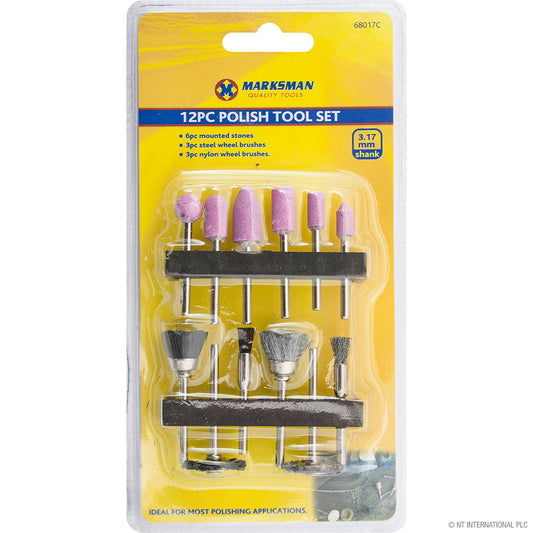 Professional 12-Piece Polish Tool Set - Premium Quality Buffing and Polishing Kit for a Flawless Finish
