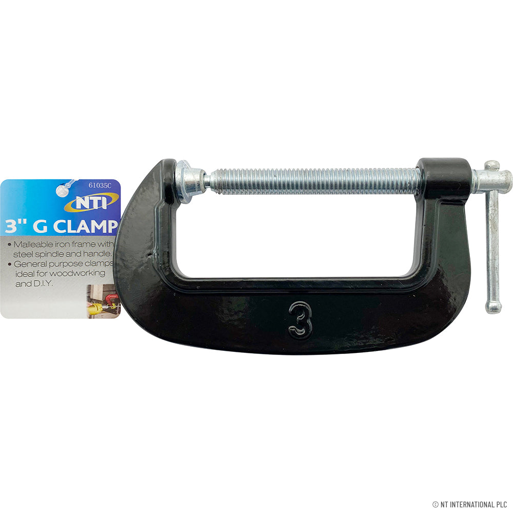 Premium 3-Inch Heavy Duty G Clamp in Sleek Black Finish for Versatile Use