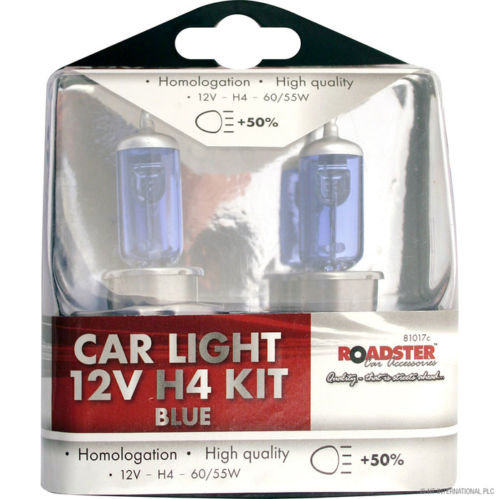 H4 60/55W Xenon Car Light Bulb Kit - Brilliant White 12V Headlight Upgrade