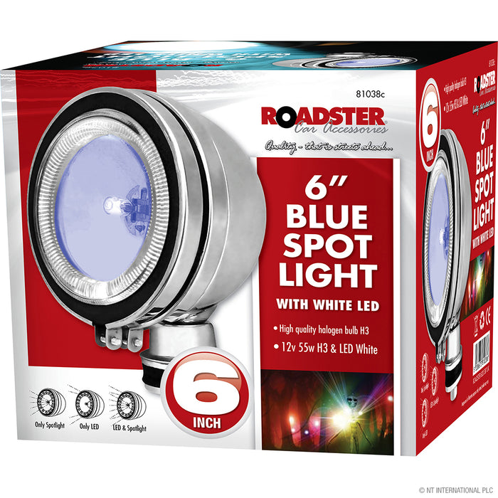6 Blue Spot Light Lenses and White LED Ring - Premium Lighting Solutions