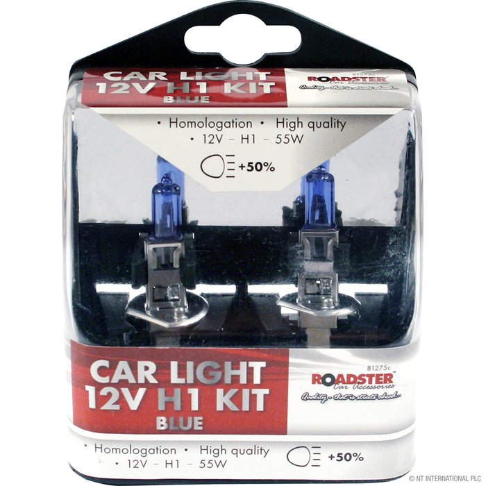 H1 55W Car Light Bulbs 12V Blue - Upgrade Your Vehicle's Lighting with Brilliant Blue