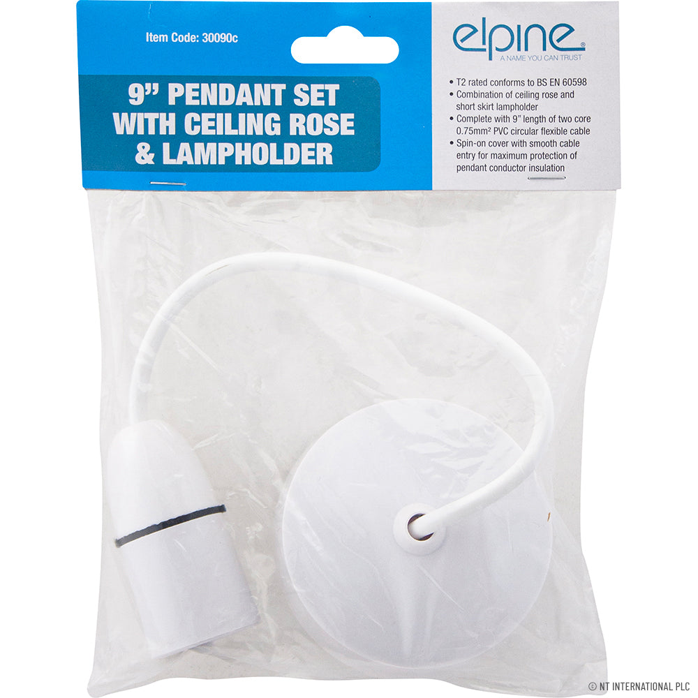 Kit de suspension 9 pièces - Ensemble douille rosace de plafond Solution d'éclairage moderne et élégante
