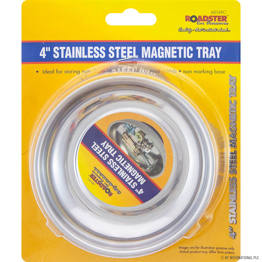 Premium 4" Stainless Steel Magnetic Parts Tray - 10cm Organize and Secure Small Components