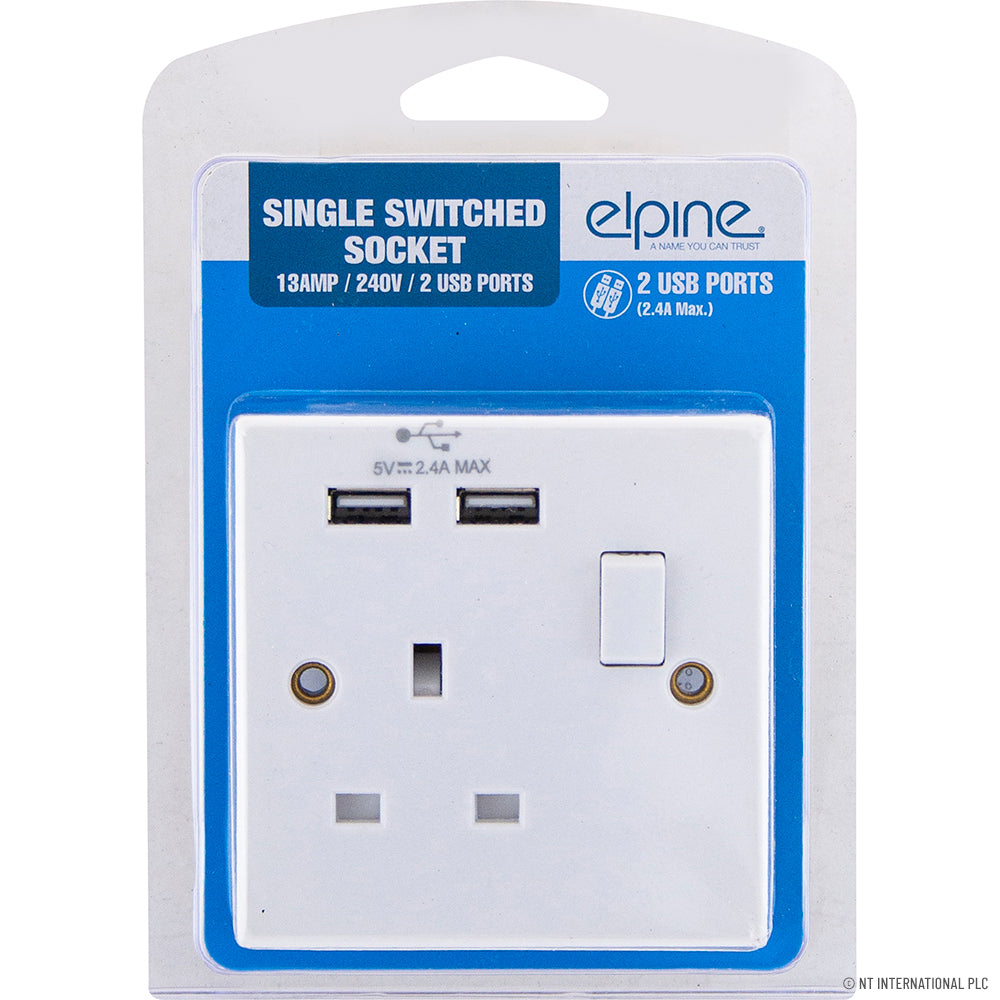 ELPINE PRISE SIMPLE 13 AMP 2 PORTS USB 2,4A