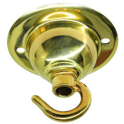 Lamp fix Ceiling Hooks plate brass 2/1/2