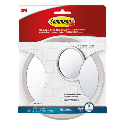 Miroir de salle de bain en nickel satiné Command BATH35-SN