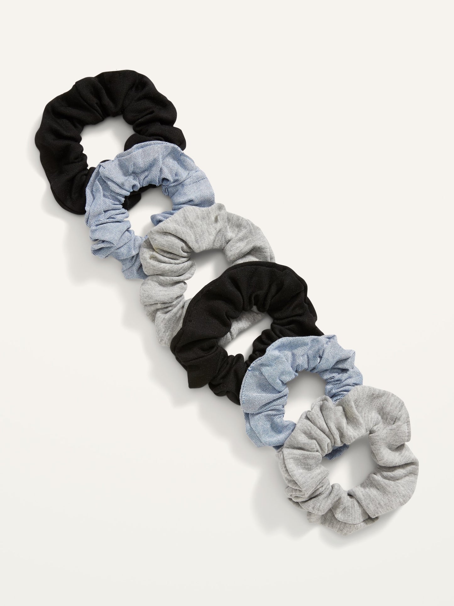 Scrunchy Black and Silver