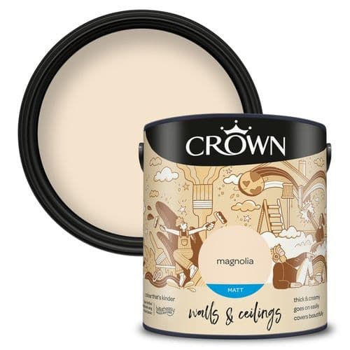 Peinture magnolias murs et plafonds Crown 2,5 l