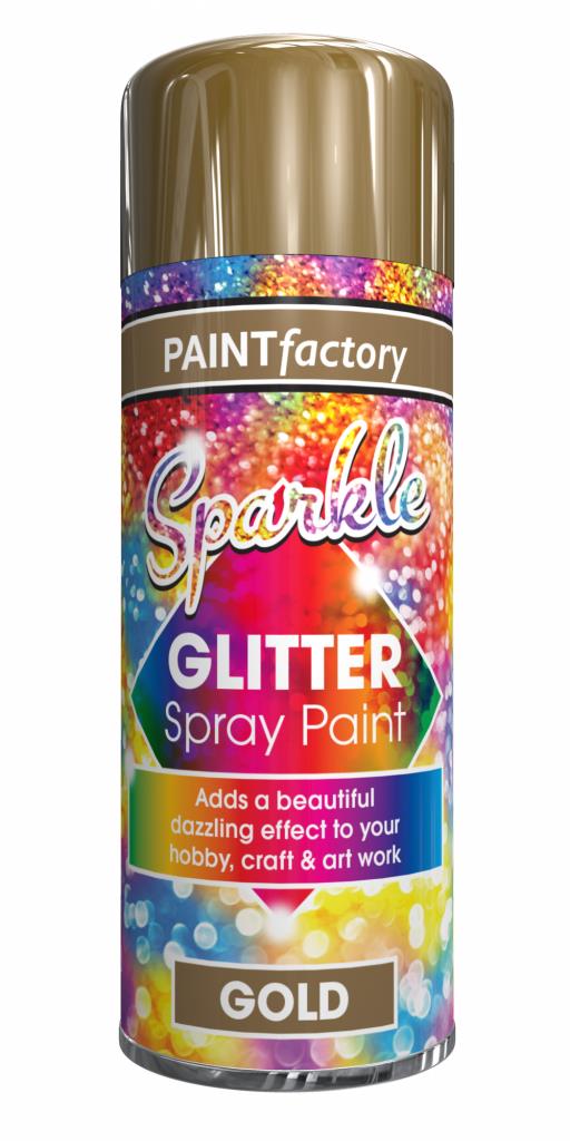 BOMBE DE PEINTURE EFFET PAILLETTES OR 200ml