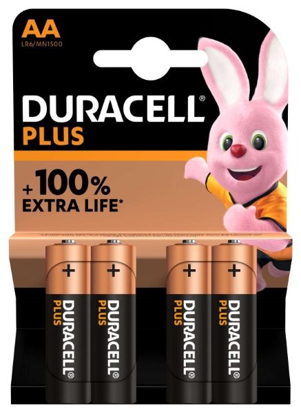 Duracell AA Plus Power +100% - Pack of 4