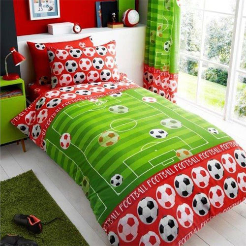 Parure de lit 1 personne terrain de football