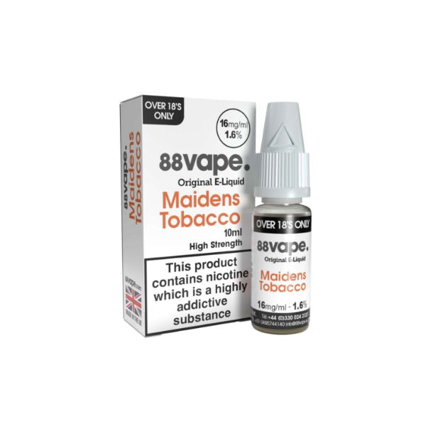S8400 88Vape Maidens Tobacco 16mg E-Liquid - 10ml Bottle