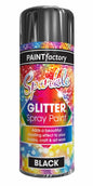 PF Glitter Spray in Black 200ml - Sparkling Finish for Creative Projects