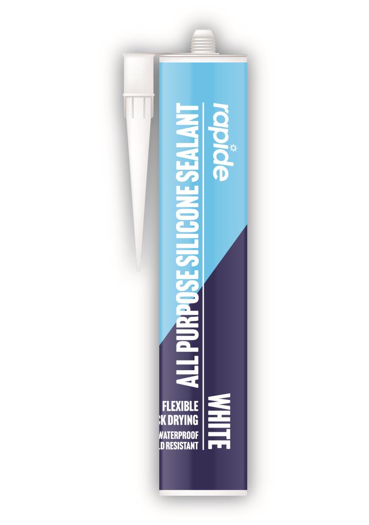 Mastic silicone Rap Premium en cartouche - Mastic de qualité professionnelle pour la construction, les réparations et les projets de bricolage