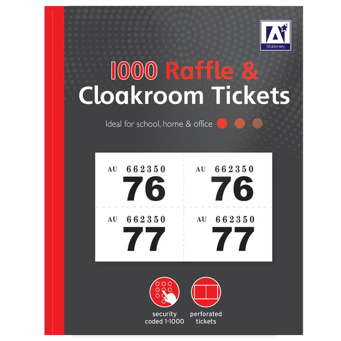Cloakroom Tickets 1-1000