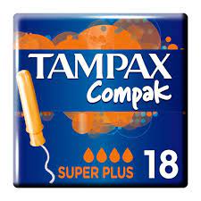 Tampax Compak Super Plus 18's (Orange)