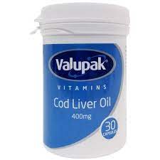 Valupak Cod Liver Oil 400mg Capsules 30's