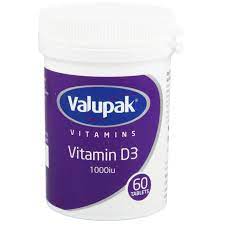 Valupak Vitamin D3 1000iu Tablets 60's VP061