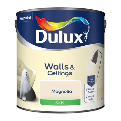Peinture à émulsion Dulux Murs et plafonds Magnolie satinée, 2,5L