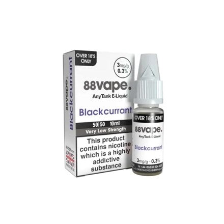 Vape 88 E-liquid Blackcurrant 3mg