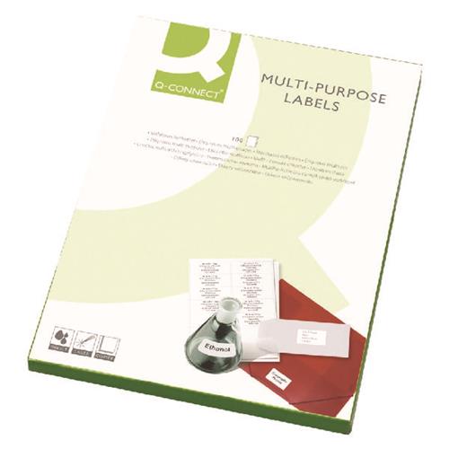 Q-Connect Multipurpose Labels 199.6x143.5mm 2 Per Sheet White