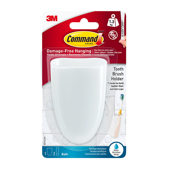 Support brosse à dents/rasoir Command pour salle de bain BATH16-ES