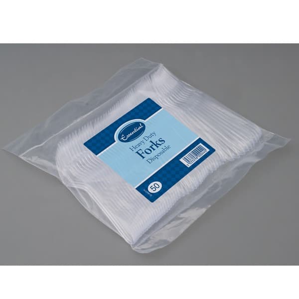 Fourchettes résistantes Essential jetables paquet de 50