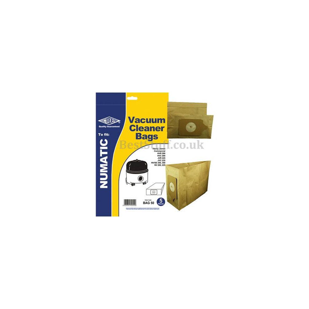 Electruepart Numatic Vacuum Cleaner Bags (HENRY / HENRY MICRO / HENRY TURBO / HENRY EXTRA / HETTY / JAMES / BASIL