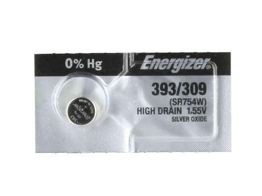 Pile bouton de montre oxyde d'argent Energizer 393 309 75 mAh 1,55 V (SR754W) - 1-