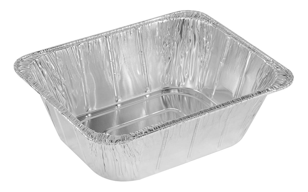 Foil Reusable Half Extra Deep Steam Baking Pan, Silver, 10-in, for Baking/Cooking/Steaming