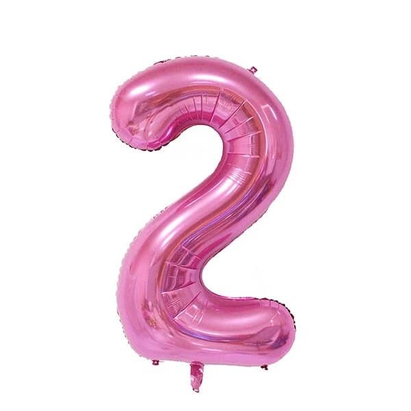 40 INCH PINK FOIL BALLOON NUMBER 2