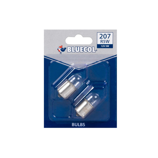 Blue Col 207 Side Light Bulb Twin Pack 12V 5W Car Automotive Replacement