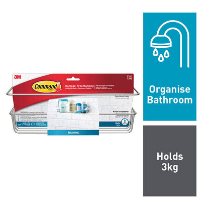 Panier de douche en nickel satiné Command BATH31-SN