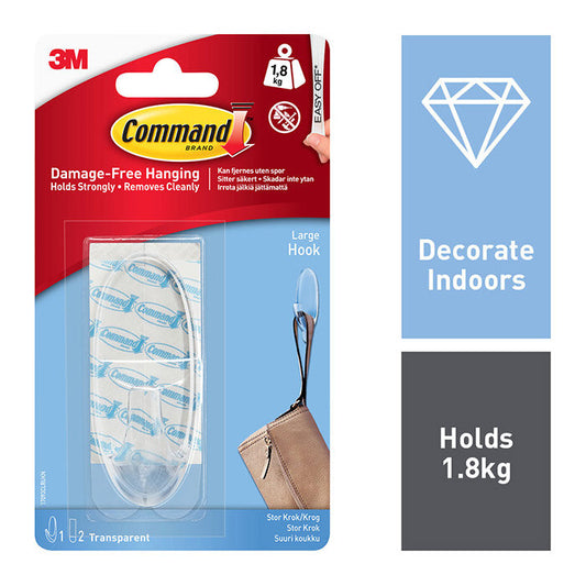 Accroches transparentes grand format Command 17093CLR