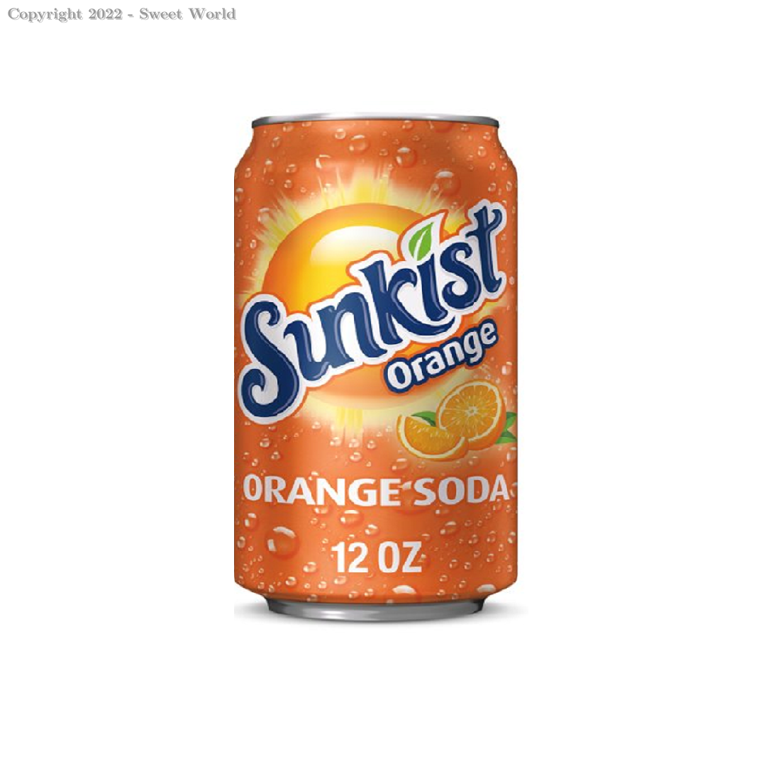 Boisson gazeuse Sunkist Orange, canette de 355 ml