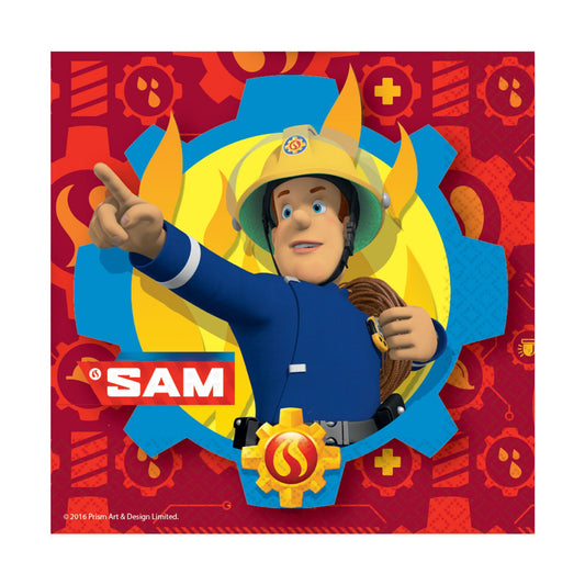 Sam le pompier - Paquet de 20 serviettes en papier