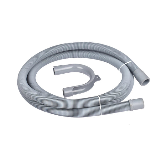 Washing Machine Outlet Hoses, Grey Rubber 1.5M