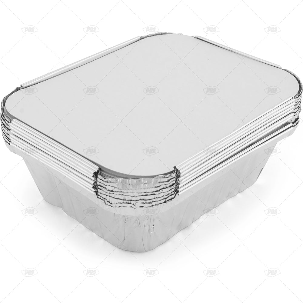 Plats et Couvercles en Aluminium Petite taille 150x120x46mm 8 pièces