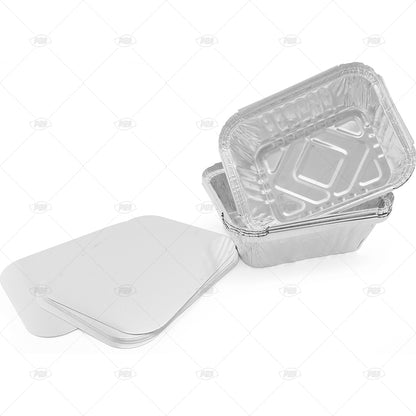 Plats et Couvercles en Aluminium Petite taille 150x120x46mm 8 pièces