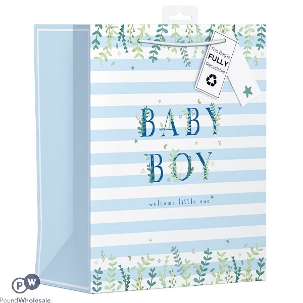 FLORAL BABY BOY GIFT BAG XL