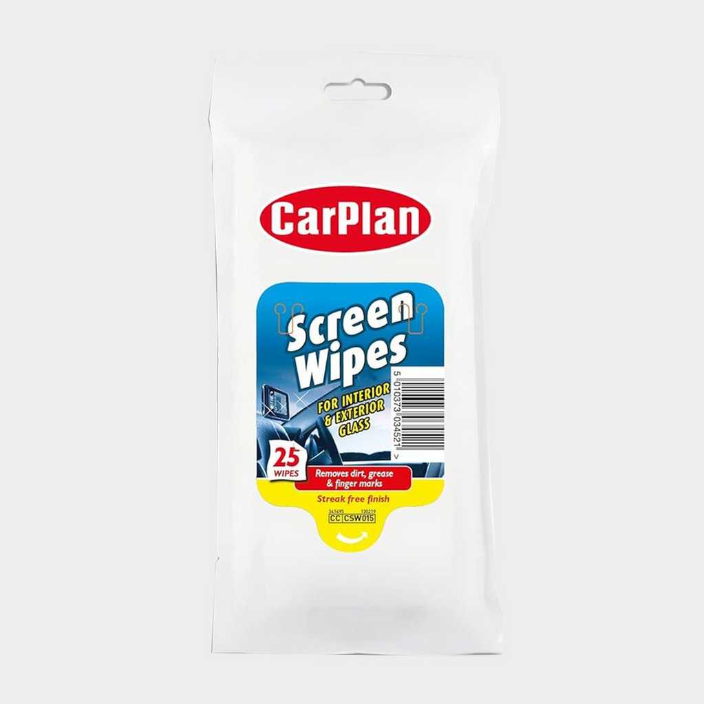 Carplan Interior & Exterior Glass Screen  25 Wipes.