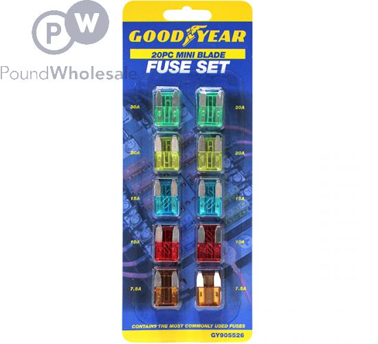 20pcs mini fuses set