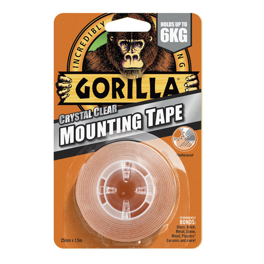 Ruban adhésif de fixation Gorilla Transparent (L)1,5 m (l)25,4 mm