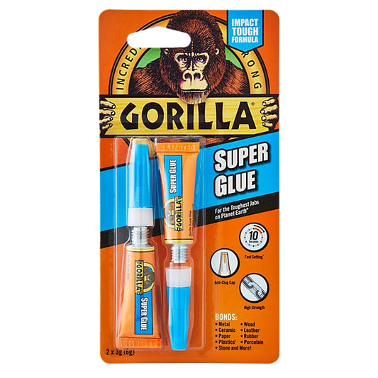Gorilla Super Glue 3g, lot de 2
