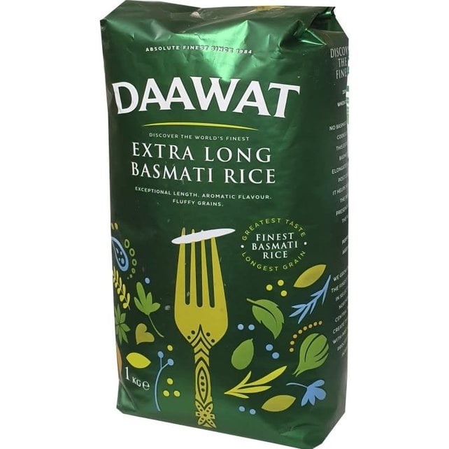 DAAWAT EXGRA LONG BASMATI RICE 1KG