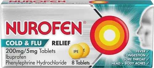 Nurofen Rhume et Grippe 200mg/5mg Comprimés